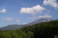 集合場所から見る富士山頂